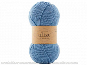 Пряжа Alize Wooltime. 100гр. Голубой (432)