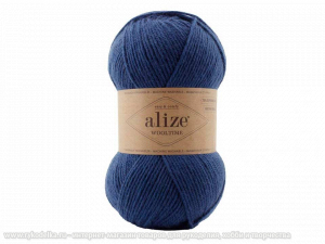 Пряжа Alize Wooltime. 100гр. Синий темный (797)
