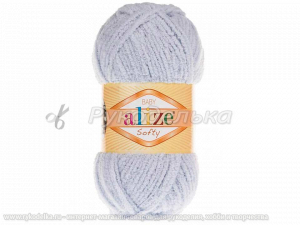 Пряжа Alize Softy. 50гр. Серо-голубой (416)