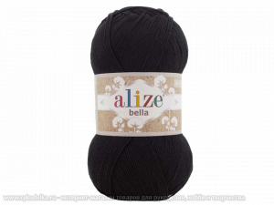 Пряжа Alize. Bella. 100гр. Черная (60)
