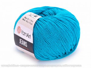 Пряжа YarnArt. Jeans 50гр. Бирюза темная (55).