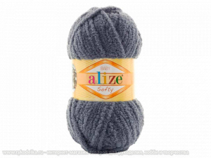 Пряжа Alize Softy. 50гр. Угольно-серый (87)