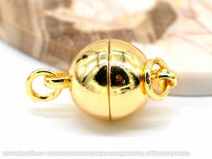 Корейская фурнитура. Замок магнитный 16х10м. Золотистый