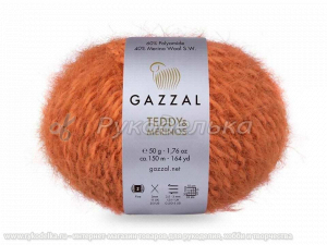 Пряжа Gazzal Teddy&Merinos. 50гр. Терракот (6546)