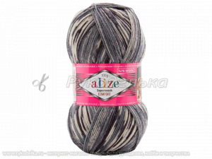 Пряжа Alize Superwash. 100гр. Серо-белый (8064)