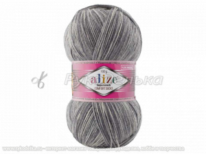 Пряжа Alize Superwash. 100гр. Серый меланж (7676)