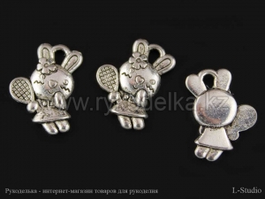 Подвеска. Крольчиха. 16х11мм. Серебро.