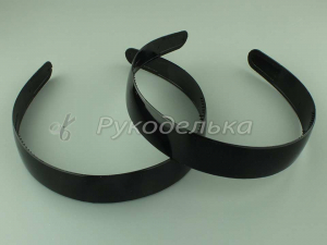 Ободок черный пластиковый 25мм