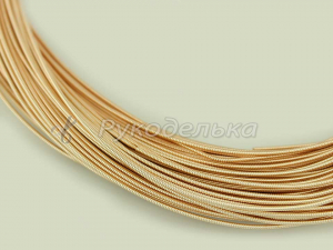 Канитель жесткая 1мм. Розовое золото. 50см.
