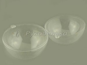 Шар пластиковый разборный для новогоднего декора. 10см.