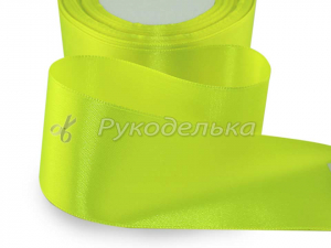 Лента атласная. Желтая №58. 50мм