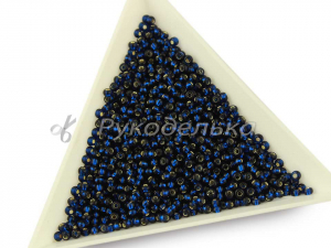 Бисер чешский Preciosa 10/0. Синий (67100) TSL. 10гр