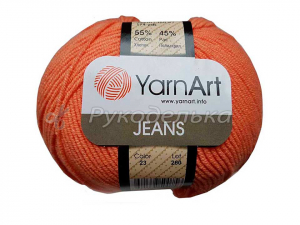 Пряжа YarnArt. Jeans 50гр. Морковный (23).