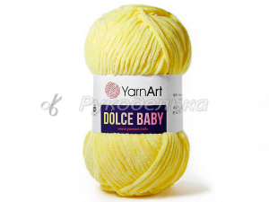 Пряжа YarnArt. Dolce Baby. Желтый (761). 50гр.