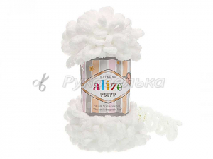 Пряжа Alize Puffy. 100гр. Белый (55)