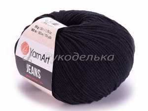 Пряжа YarnArt. Jeans 50гр. Черный (53).