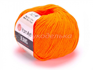 Пряжа YarnArt. Jeans 50гр. Оранжевый (77).
