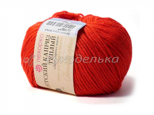 Пряжа Пехорка. Детский каприз теплый. 50гр. Красный (06).