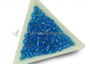 Бисер чешский Preciosa 6/0. Голубой (67150) TSL. 10гр