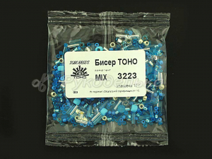 Бисер японский TOHO. MIX. Бело-голубой (3223). 10гр.