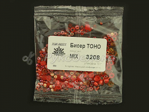 Бисер японский TOHO. MIX. Алый (3208). 10гр.