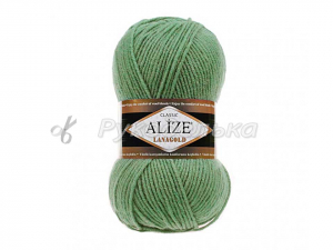 Пряжа Alize Lana Gold. 100гр.  Сосна серебрянная (180)