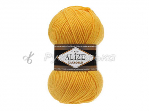Пряжа Alize Lana Gold. 100гр.  Желтый (216)