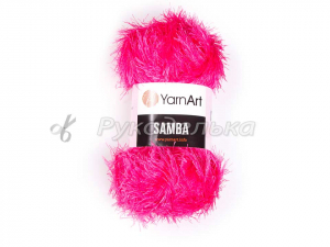 Пряжа YarnArt. Samba (травка) 100гр. Ярко-розовый (2012).