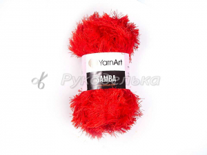 Пряжа YarnArt. Samba (травка) 100гр. Алый (156).