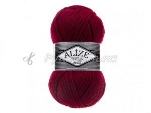 Пряжа Alize Superlana Maxi. 100гр. Вишня (390)