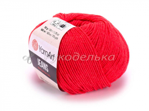 Пряжа YarnArt. Jeans 50гр. Красный (26).