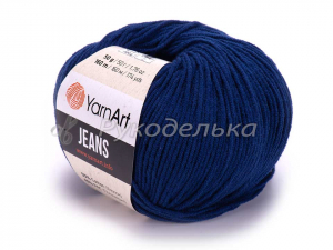 Пряжа YarnArt. Jeans 50гр. Синий темный (54).