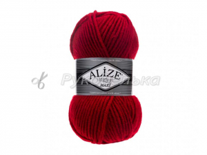 Пряжа Alize Superlana Maxi. 100гр. Красный (56)