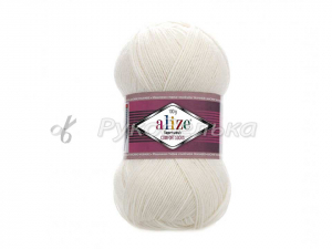 Пряжа Alize Superwash. 100гр. Кремовый (01)