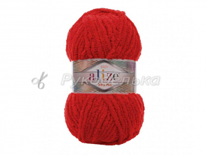 Пряжа Alize Softy Plus. 100гр. Красный (56)