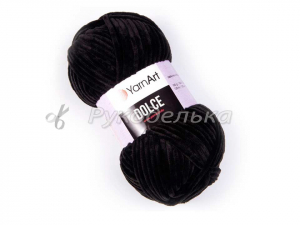 Пряжа YarnArt. Dolce 100гр. Черный (742).
