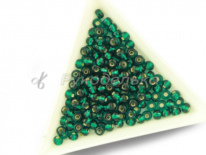 Бисер чешский Preciosa 6/0. Зеленый (57710) TSL. 10гр