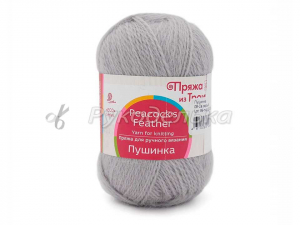 Пряжа троицкая. Пушинка. 50гр. Серый светлый (08)