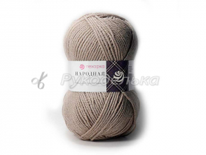 Пряжа Пехорка. Народная 100гр. Суровый лен (043)