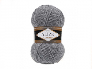 Пряжа Alize Lana Gold. 100гр. Серый меланж (651)