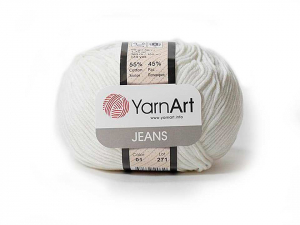 Пряжа YarnArt. Jeans 50гр. Кремовый (01).
