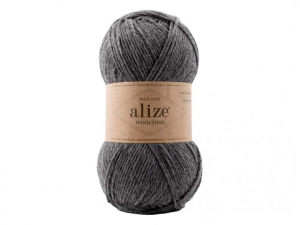 Пряжа Alize Wooltime. 100гр. Серый темный (182)