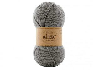Пряжа Alize Wooltime. 100гр. Серый (021)