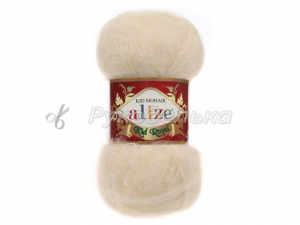 Пряжа Alize Mohair Kid Royal. 50гр. Молочно-бежевый (67)