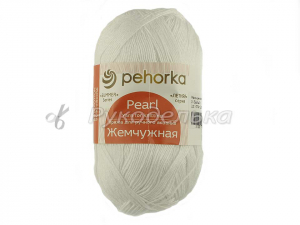 Пряжа Пехорка. Жемчужная 100гр. Белый (01)