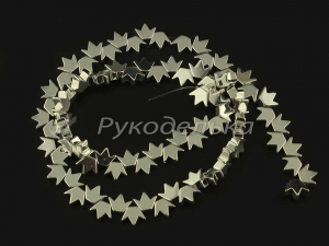 Бусины. Гематит серебристый. Корона 6х8мм. Нить.