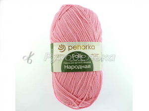 Пряжа Пехорка. Народная 100гр. Розовый (20)