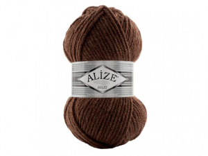 Пряжа Alize Superlana Maxi. 100гр. Коричневый (410)