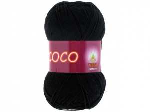 Пряжа Vita. Сосо. Черный (3852). 50гр.