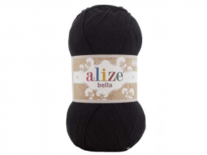 Пряжа Alize. Bella. 100гр. Черная (60)